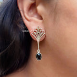 Victoria Black Onyx Silver Earring