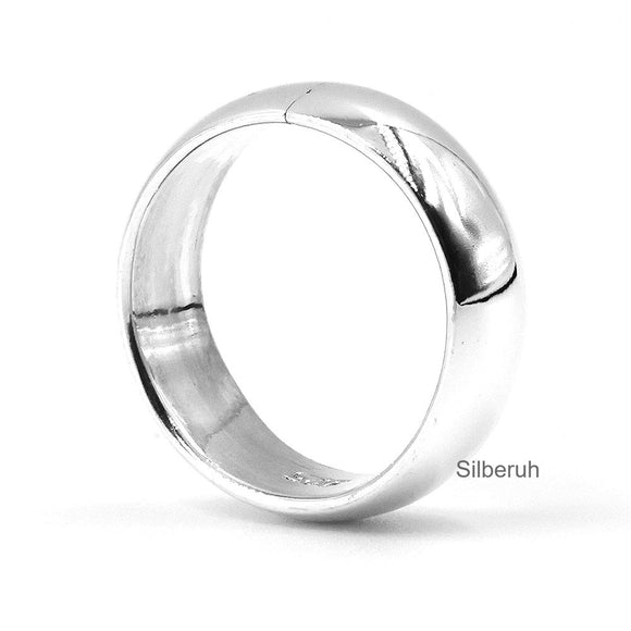 High Polished Plain Silver Ring - Malik | NineTwoFive