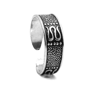 Silver Tribal Adjustable Toe Ring