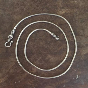 Oxidized Silver Bracelet  Indigo  Rust